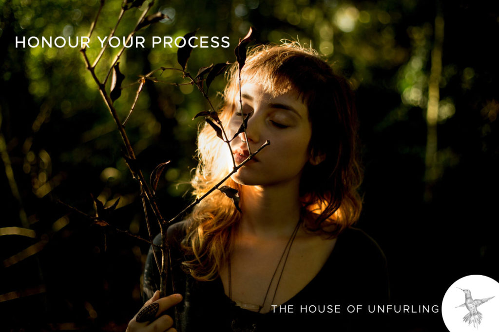 Honour your process. Click to read the Full Article: "The Myth Of Alignment (and what to aim for instead)" - Soulful Success - kathleensaelens.com
