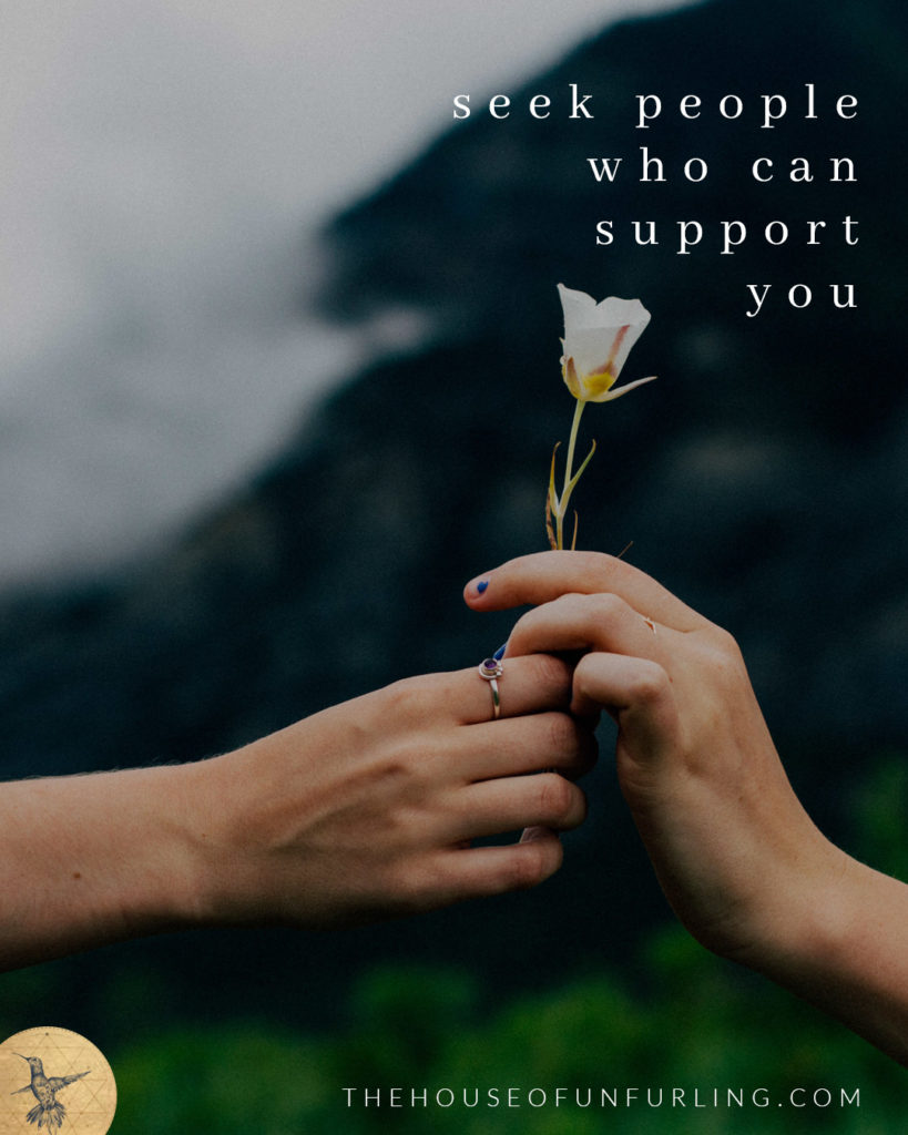 TIP #02: SEEK PEOPLE WHO CAN SUPPORT YOU - Click to read the Full Article: "What to do when you're feeling lonely on this path of spiritual awakening" - kathleensaelens.com